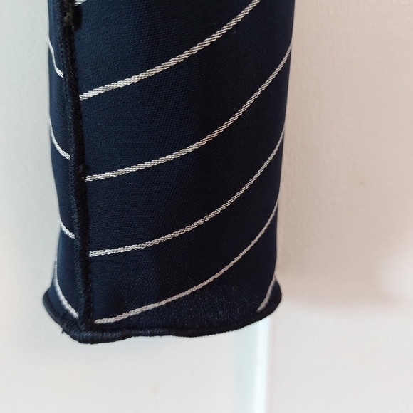 Navy Babaton Crop Tie-Front Blouse - Picture 5 of 9